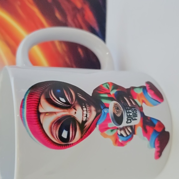 New Colorful Extraterrestrial Alien Mug, Journal & Pen by Mischievous Aliens - Picture 4 of 8